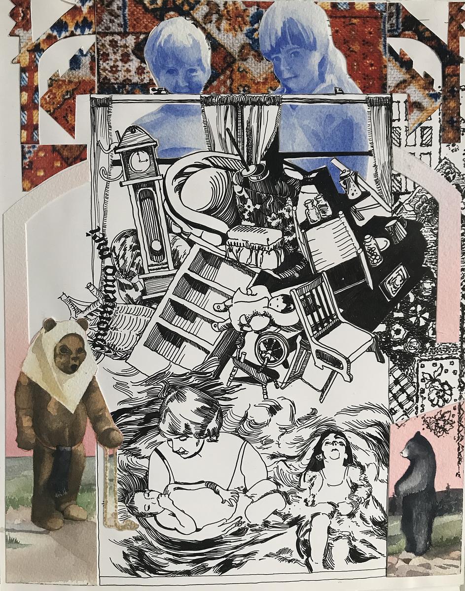 domestic tapestry (sketchbook collage)